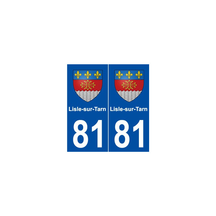 81 Lisle-sur-Tarn blason autocollant plaque stickers ville