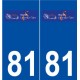 81 Lisle-sur-Tarn logo autocollant plaque stickers ville