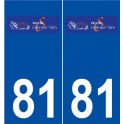 81 Lisle-sur-Tarn logo autocollant plaque stickers ville