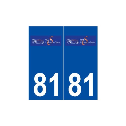 81 Lisle-sur-Tarn logo autocollant plaque stickers ville