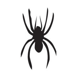 Autocollant sticker araignée spider noir