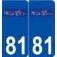 81 Lisle-sur-Tarn logo autocollant plaque stickers ville