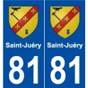 81 Saint-Juéry blason autocollant plaque stickers ville