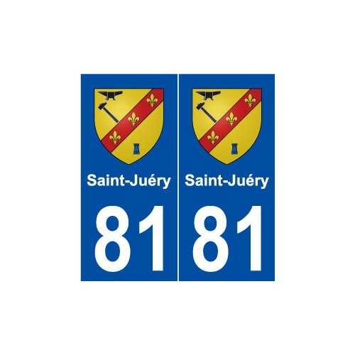 81 Saint-Juéry blason autocollant plaque stickers ville