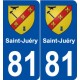 81 Saint-Juéry blason autocollant plaque stickers ville
