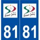 81 Saint-Juéry logo autocollant plaque stickers ville