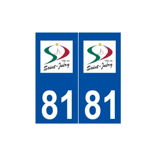 81 Saint-Juéry logo autocollant plaque stickers ville