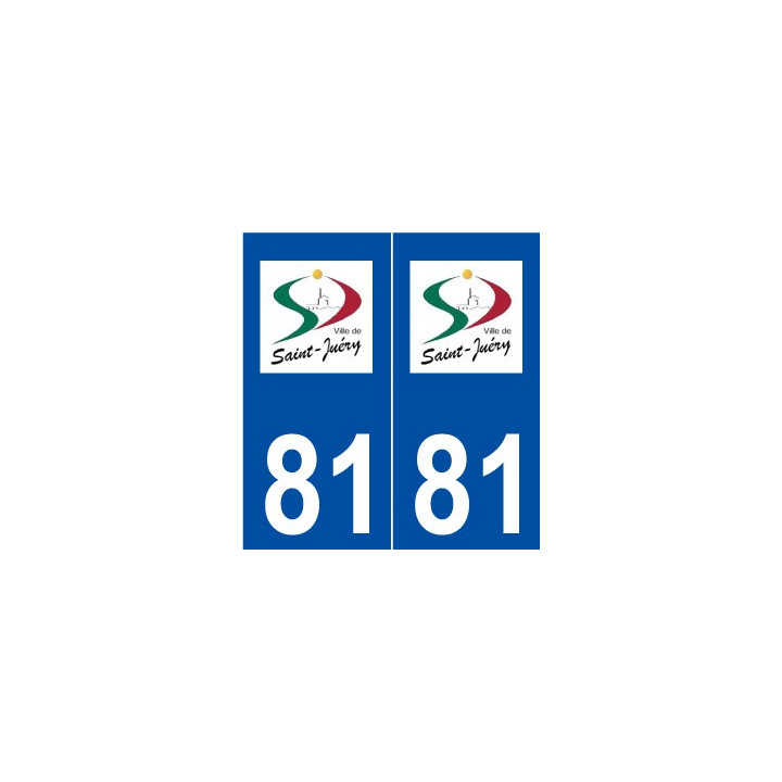 81 Saint-Juéry logo autocollant plaque stickers ville