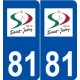 81 Saint-Juéry logo autocollant plaque stickers ville
