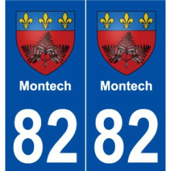 82 Montech blason autocollant plaque stickers ville