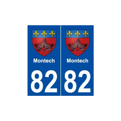 82 Montech blason autocollant plaque stickers ville