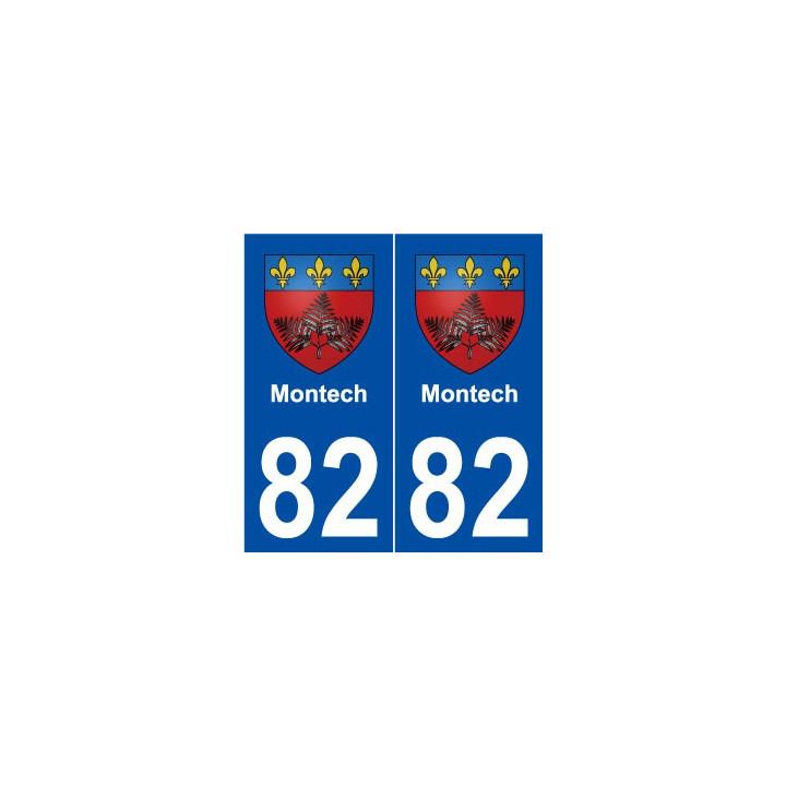82 Montech blason autocollant plaque stickers ville