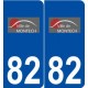 82 Montech logo autocollant plaque stickers ville