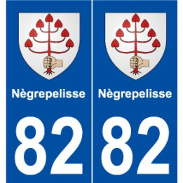 82 Nègrepelisse blason autocollant plaque stickers ville