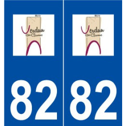 82 Verdun-sur-Garonne logo autocollant plaque stickers ville