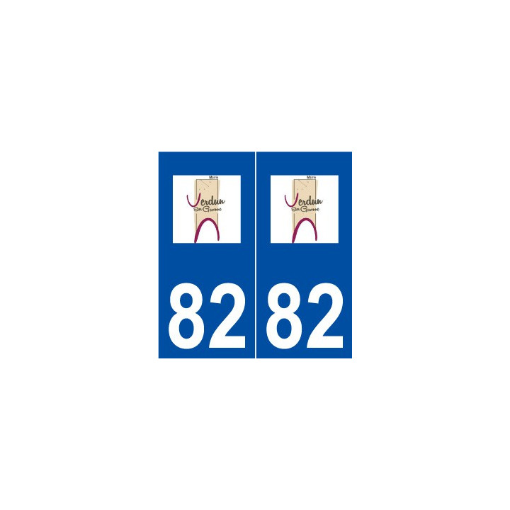82 Verdun-sur-Garonne logo autocollant plaque stickers ville