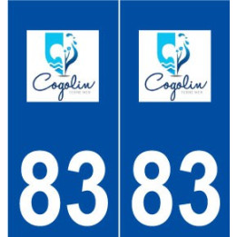 83 Cogolin logo autocollant plaque stickers ville