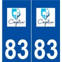 83 Cogolin logo autocollant plaque stickers ville