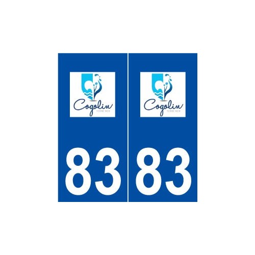 83 Cogolin logo autocollant plaque stickers ville