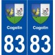 83 Cogolin blason autocollant plaque stickers ville