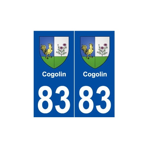 83 Cogolin blason autocollant plaque stickers ville