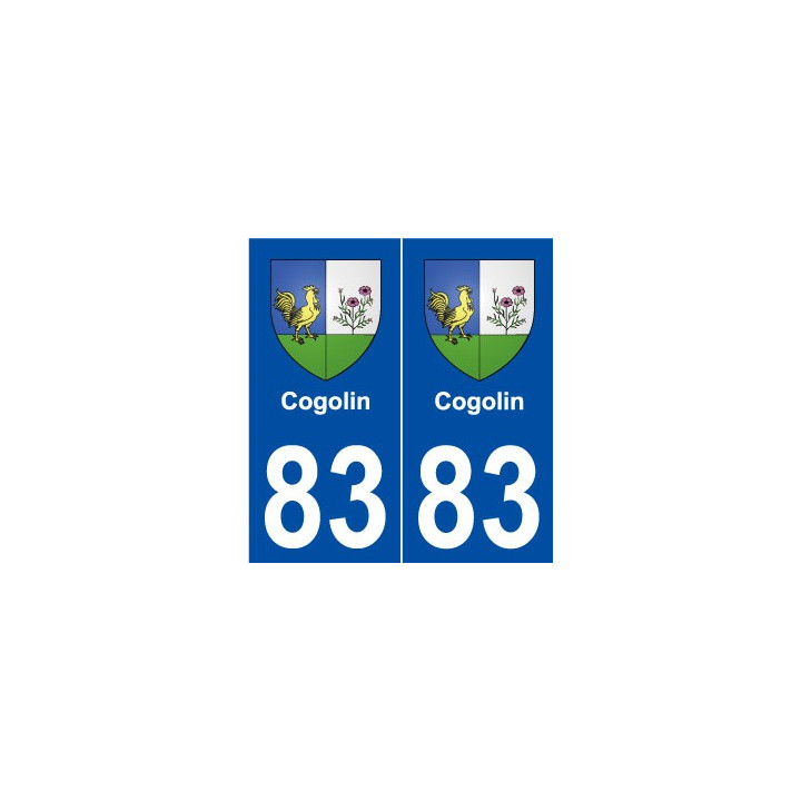 83 Cogolin blason autocollant plaque stickers ville
