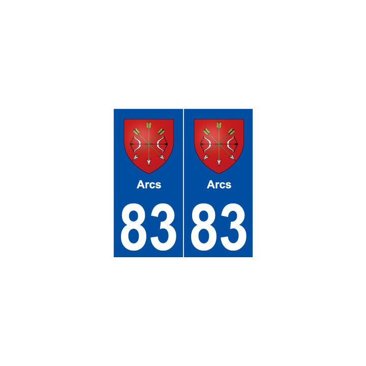 83 Arcs blason autocollant plaque stickers ville