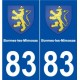 83 Bormes-les-Mimosas blason autocollant plaque stickers ville