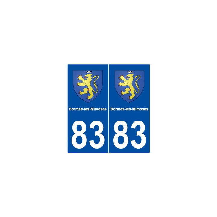 83 Bormes-les-Mimosas blason autocollant plaque stickers ville