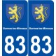 83 Bormes-les-Mimosas blason autocollant plaque stickers ville