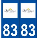 83 Bormes-les-Mimosas logo autocollant plaque stickers ville