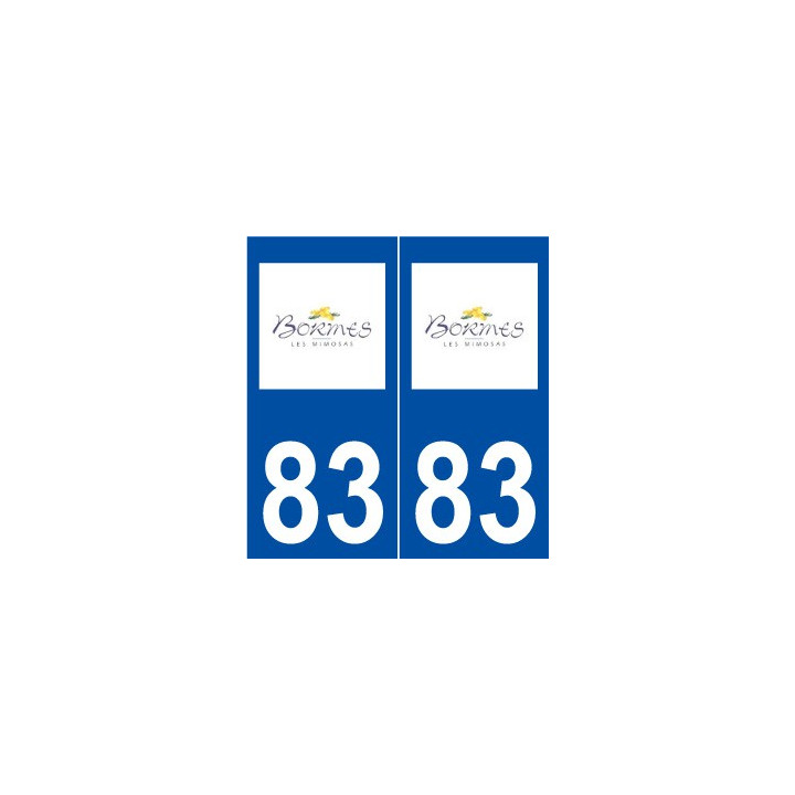 83 Bormes-les-Mimosas logo autocollant plaque stickers ville