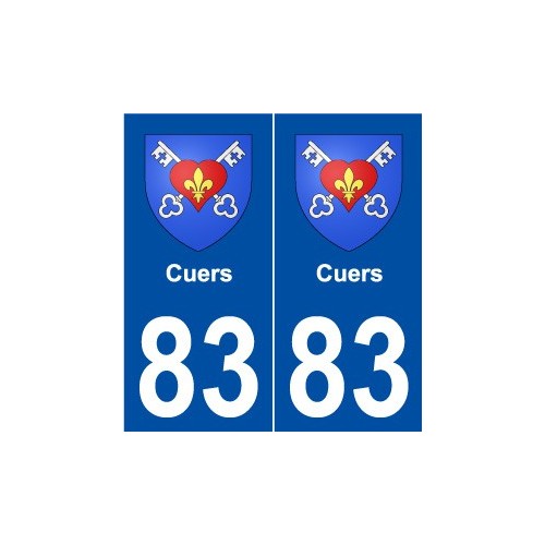 83 Cuers blason autocollant plaque stickers ville