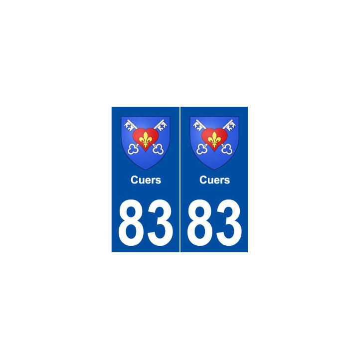 83 Cuers blason autocollant plaque stickers ville