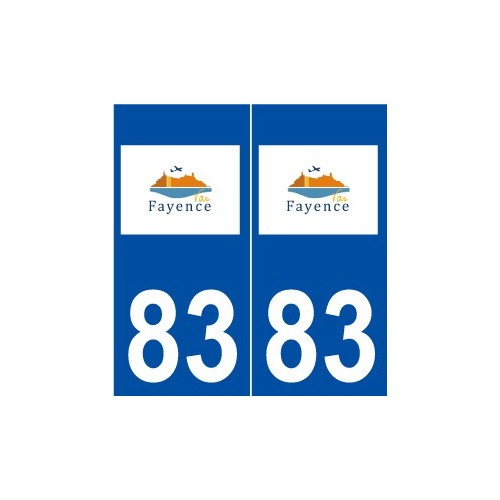 83 Fayence logo autocollant plaque stickers ville