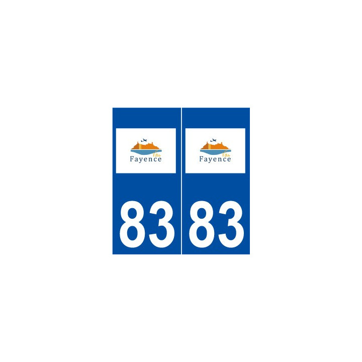 83 Fayence logo autocollant plaque stickers ville