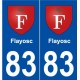 83 Flayosc blason autocollant plaque stickers ville