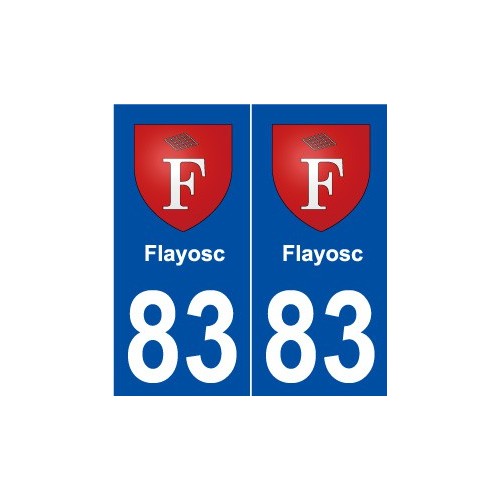 83 Flayosc blason autocollant plaque stickers ville