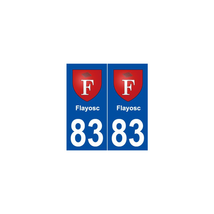 83 Flayosc blason autocollant plaque stickers ville
