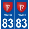 83 Flayosc blason autocollant plaque stickers ville