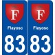 83 Flayosc blason autocollant plaque stickers ville