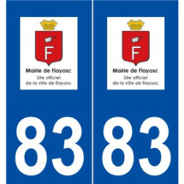 83 Flayosc logo autocollant plaque stickers ville