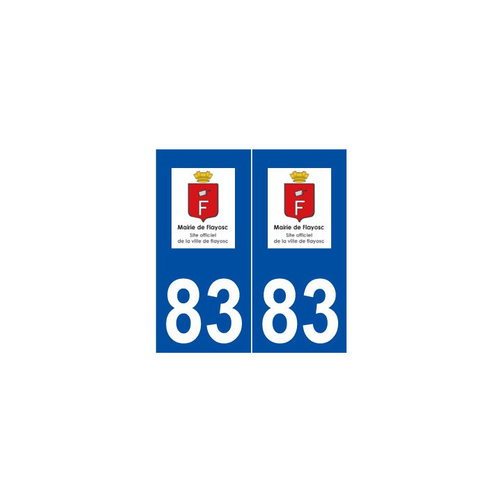 83 Flayosc logo autocollant plaque stickers ville