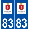 83 Flayosc logo autocollant plaque stickers ville