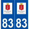 83 Flayosc logo autocollant plaque stickers ville