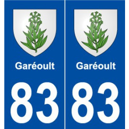 83 Garéoult blason autocollant plaque stickers ville