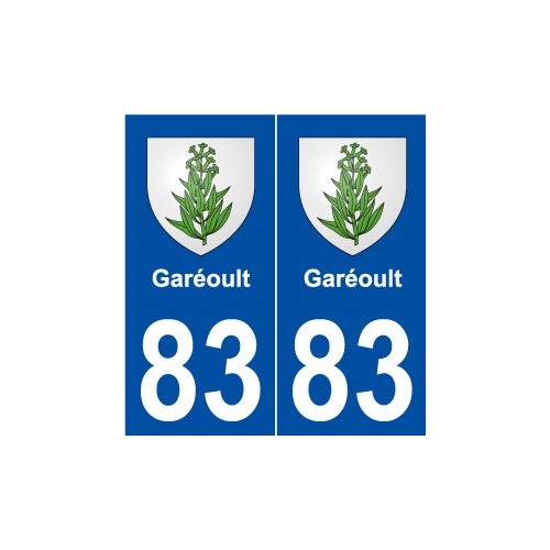 83 Garéoult blason autocollant plaque stickers ville