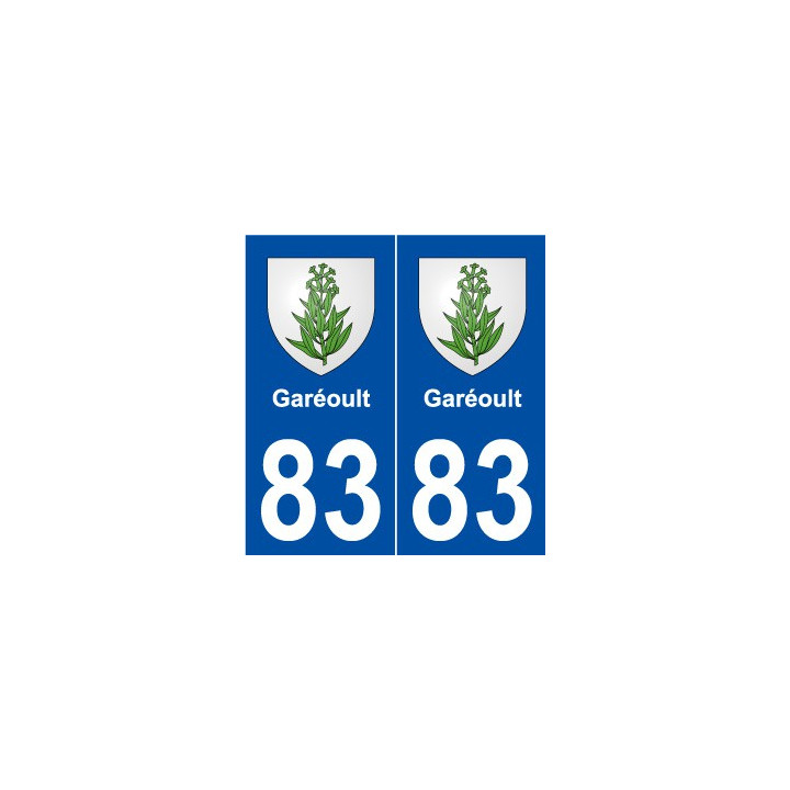 83 Garéoult blason autocollant plaque stickers ville
