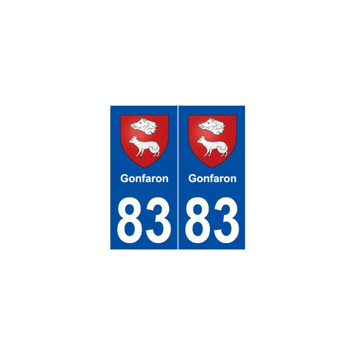 83 Gonfaron blason autocollant plaque stickers ville