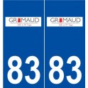 83 Grimaud logo autocollant plaque stickers ville